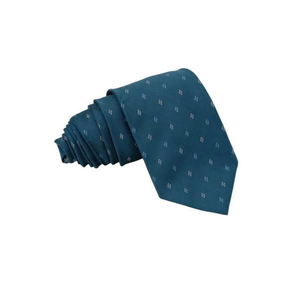 George Men's Tie Necktie Blue 100% Polyester 3.50" W by 59" L - Picture 1 of 5